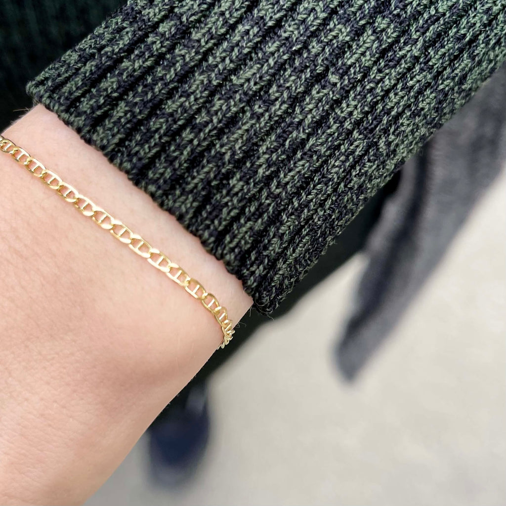 BASIC, Large Ancla Bracelet, Gold 18k