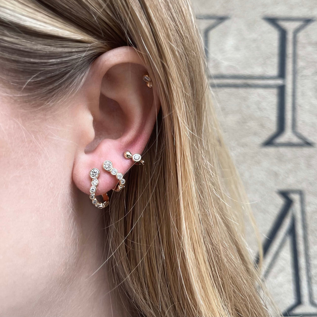 VENICE, di Rialto Large Huggies, Gold/White