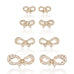 FLORENCE, Duomo Bow Studs, Gold/Diamonds