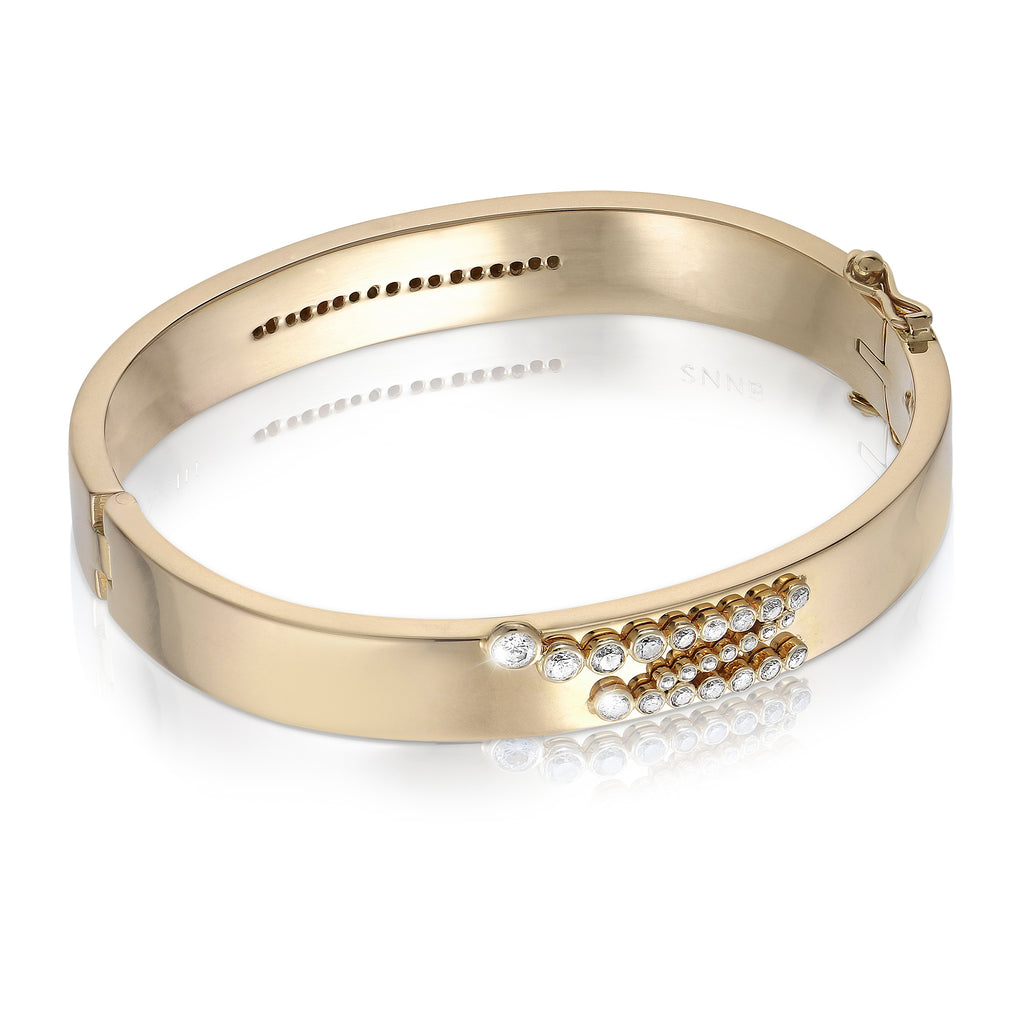 DIAMONDS, The LETTER Bangle, gold/white