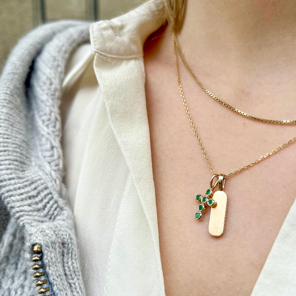 CONSTANTINOPLE, Nova Roma Pendant, Gold/Emerald