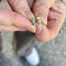 SEATTLE, Pacific Duo Studs, Gold/Diamond