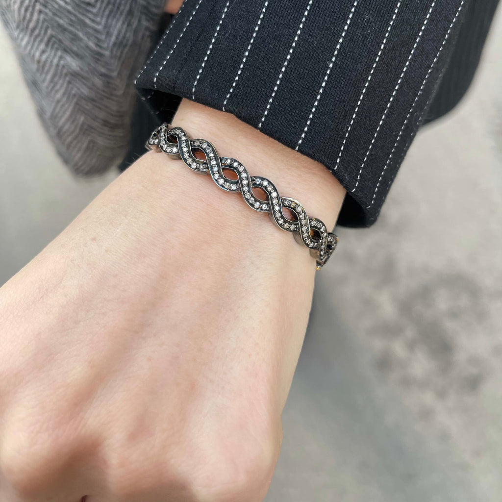 DIAMONDS, All Braided Bangle, Mixed