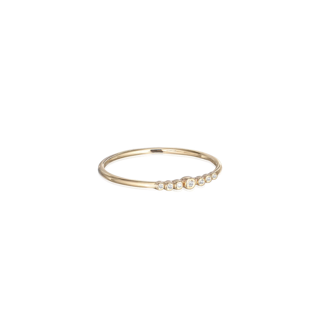 VIENNA, Mozart 7-ring, Gold/Diamond