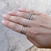 Aligned, 1/3 Line 2mm Ring, Gold/White