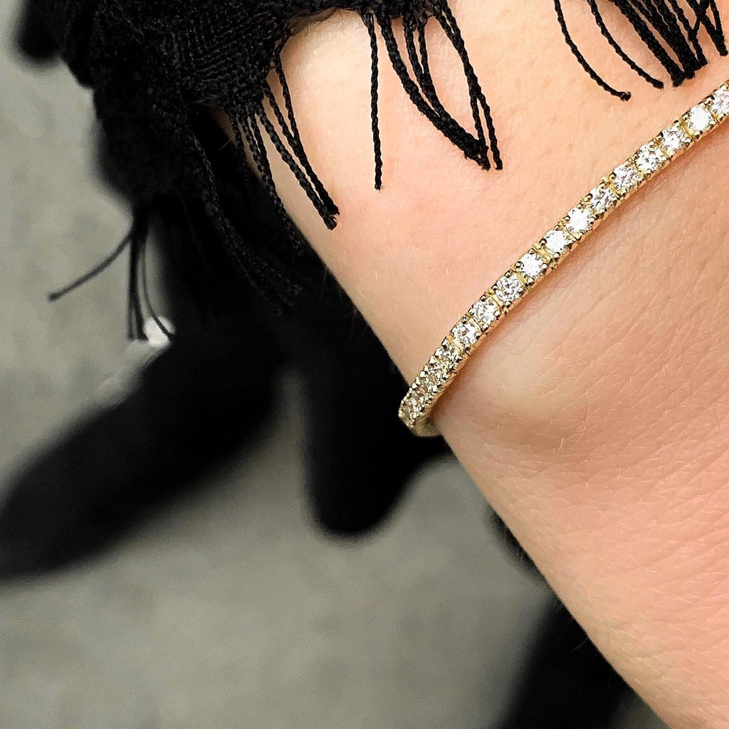 Aligned, TENNIS 2,15 tcw/2mm-18cm, Gold/White