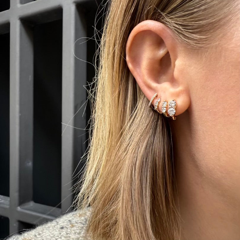 OLYMPIA, Clio huggies, 0,82ct 10mm, Gold/White