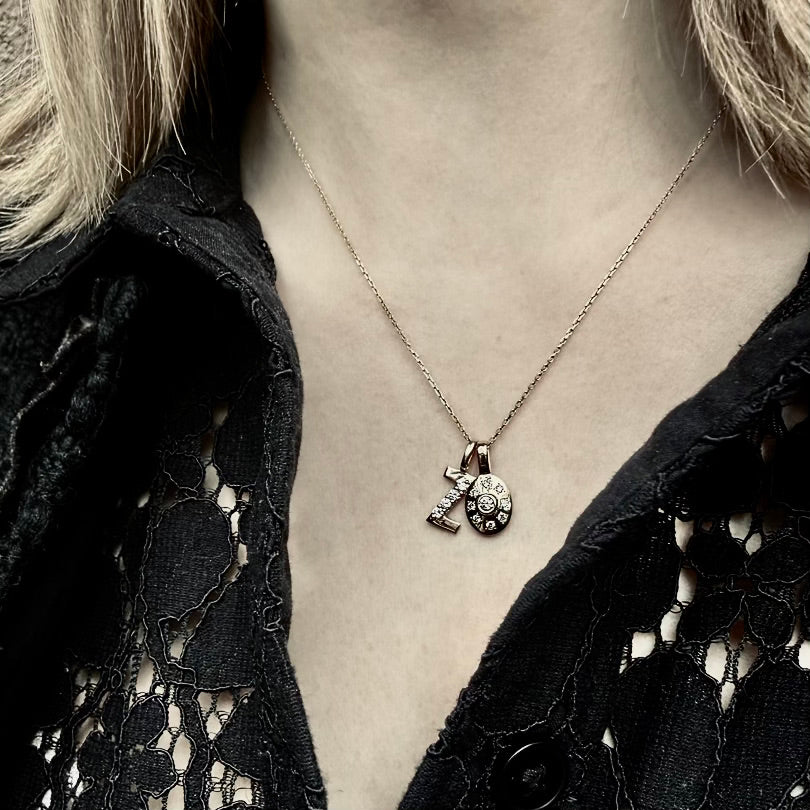 LETTERS, Z Diamond Pendant 0,10ct, Gold/Diamonds