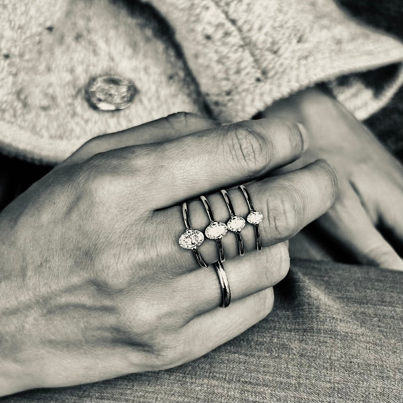 ROME, Pantheon Oval 0,50 tcw, Gold/White