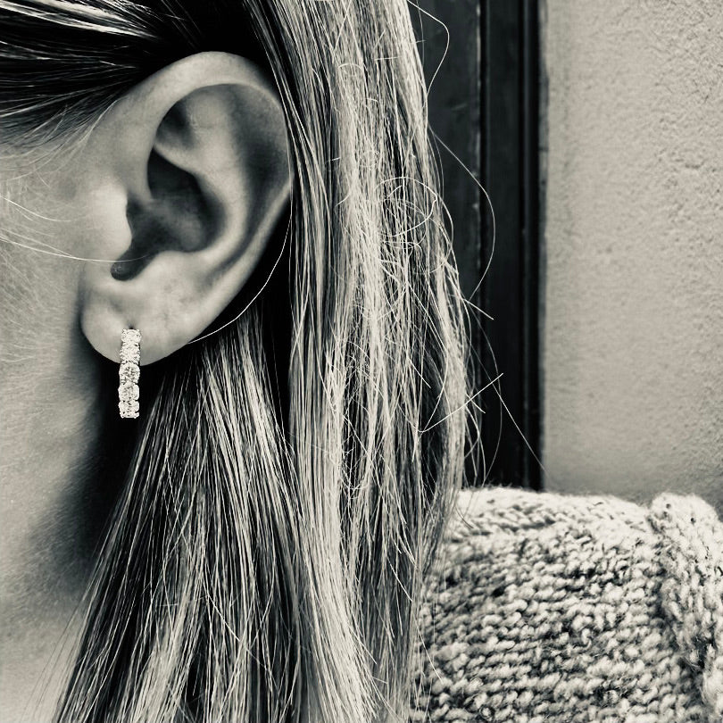 OLYMPIA, Calliope huggies, 1,32ct 16mm, Gold/White