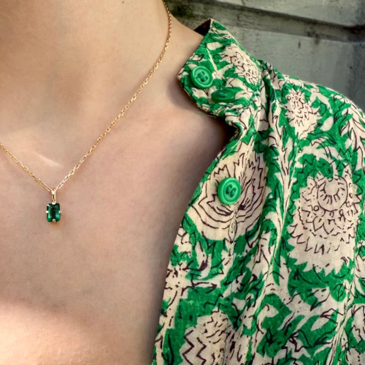 ZAMBEZI, Kitve Pendant 0,60 ct, Gold/Emerald