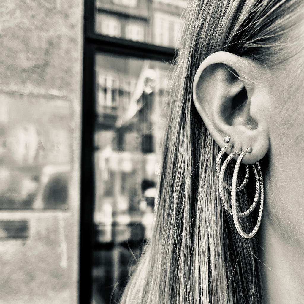 BALANCED, Hoops 40mm Inside-Out 1,30ct, Gold/White