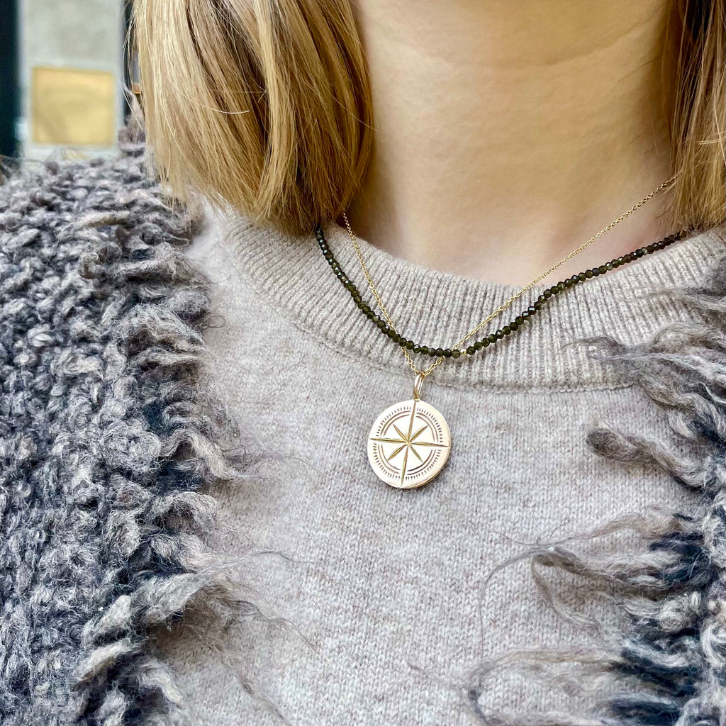 ATLANTIS, Forgotten Compass Pendant, Gold