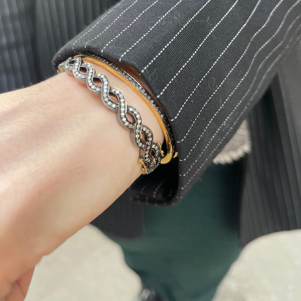 DIAMONDS, All Braided Bangle, Mixed