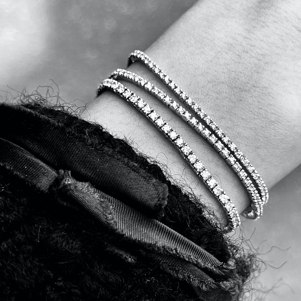 Aligned, TENNIS 2,10 tcw/mm-17cm, Gold/White