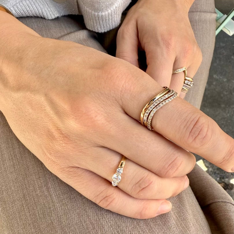 Aligned, 1/1 - EVEN Eternity Wave, Gold/White