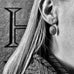 MODERN VINTAGE, Victorian Ellipse Earring, Silver/Gray
