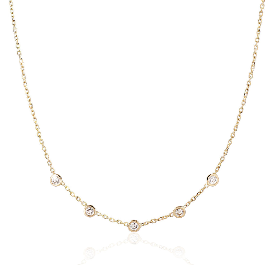 RIO, Hymn Mega Necklace, Gold/White