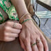 SEATTLE, Tech Duo Bracelet, Gold/Emerald