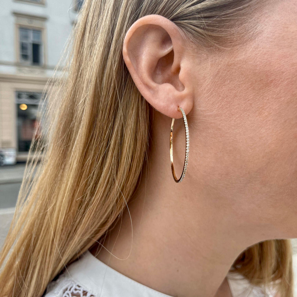 BALANCED, Hoops 30mm 0,85ct, Gold/White