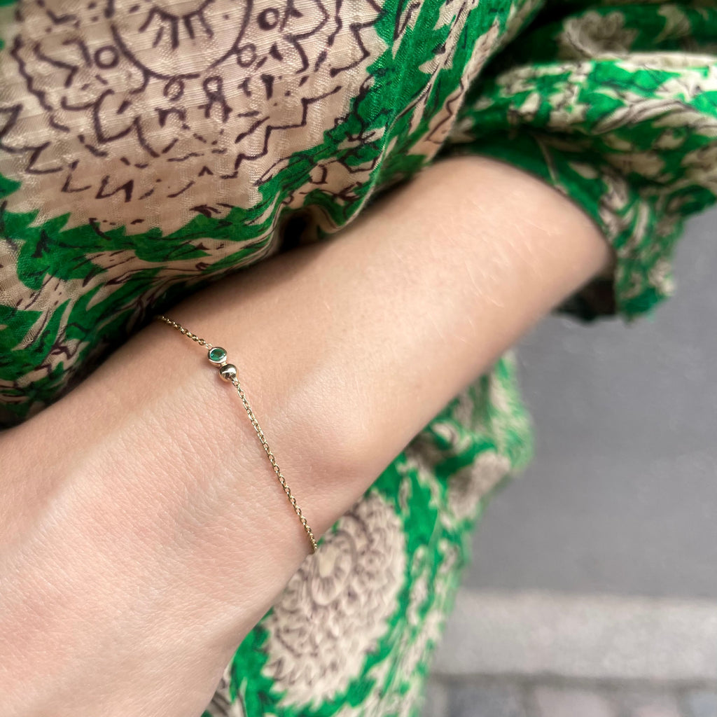 SEATTLE, Tech Duo Bracelet, Gold/Emerald