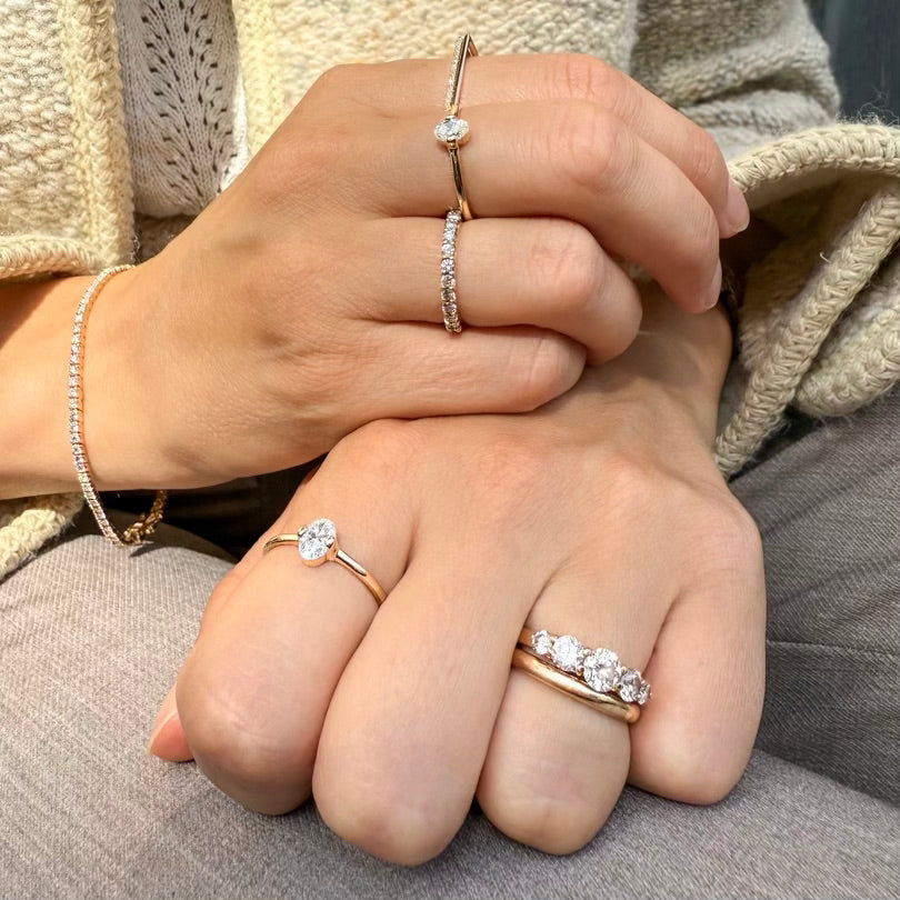 CAPRI, 5-stone 1,41 ct Ring, Gold/White