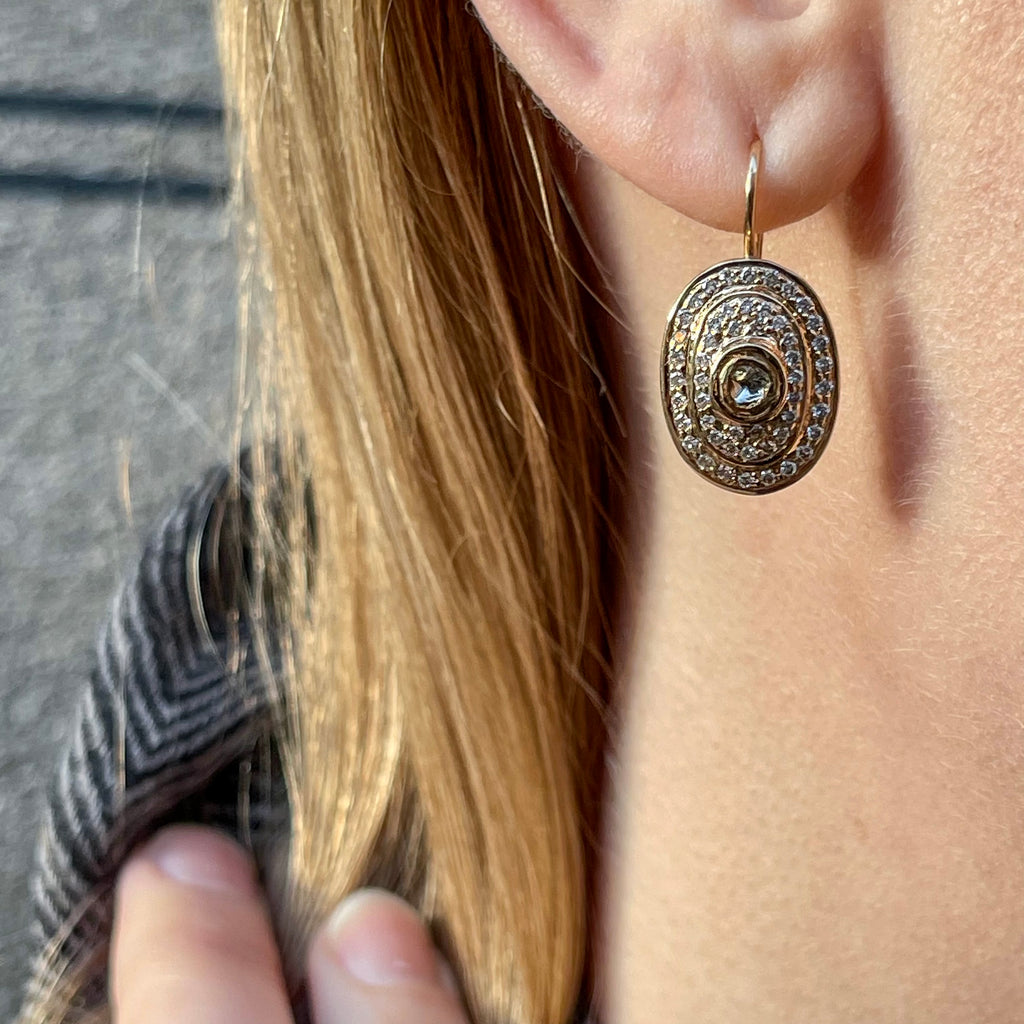 MODERN VINTAGE, Victorian Ellipse Earring