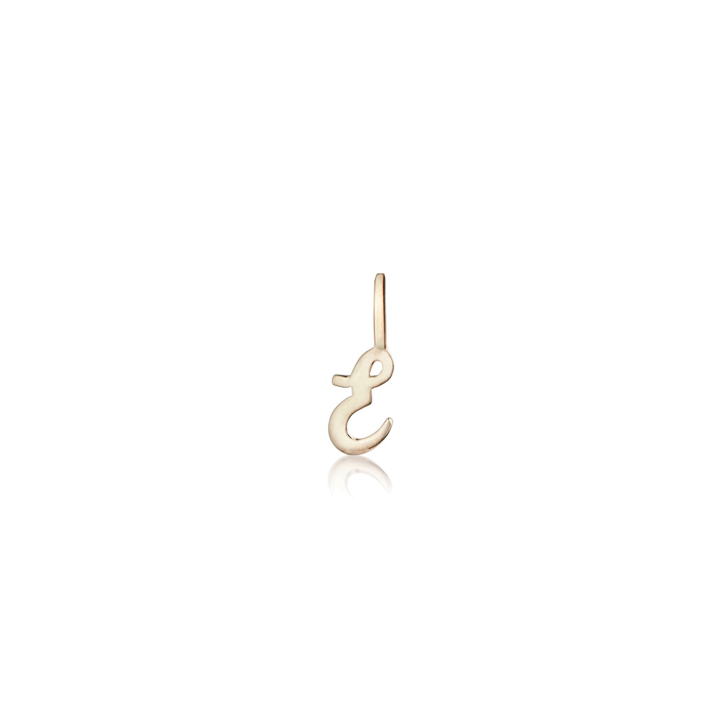 LETTERS, E Pendant, Gold