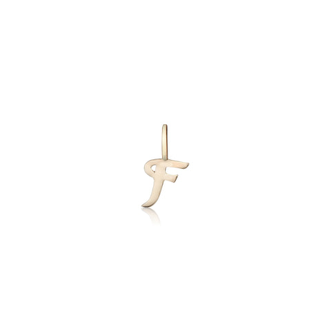LETTERS, F Pendant, Gold