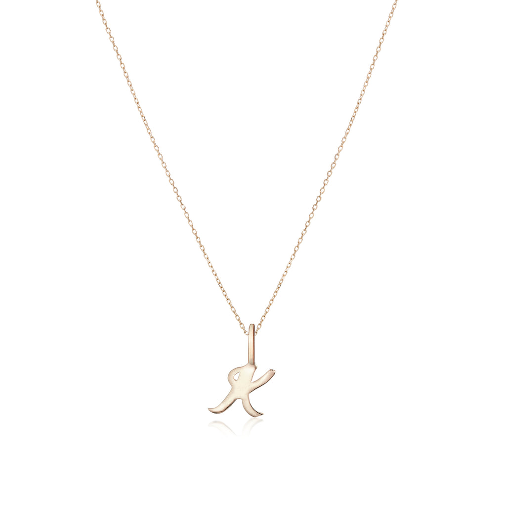 LETTERS, K Pendant, Gold