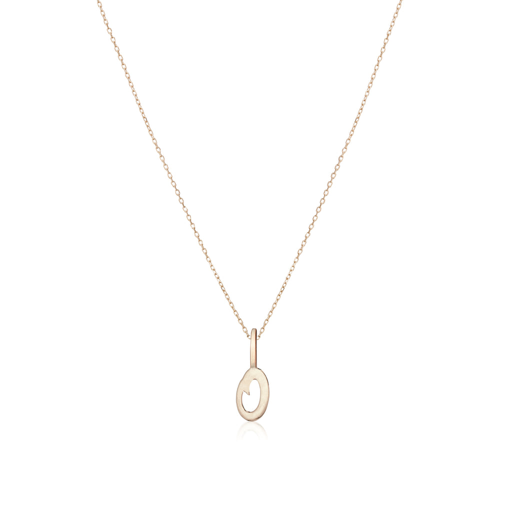 LETTERS, O Pendant, Gold