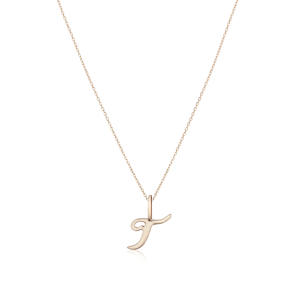LETTERS, T Pendant, Gold