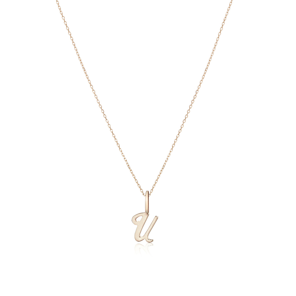 LETTERS, U Pendant, Gold