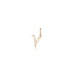 LETTERS, V Pendant, Gold