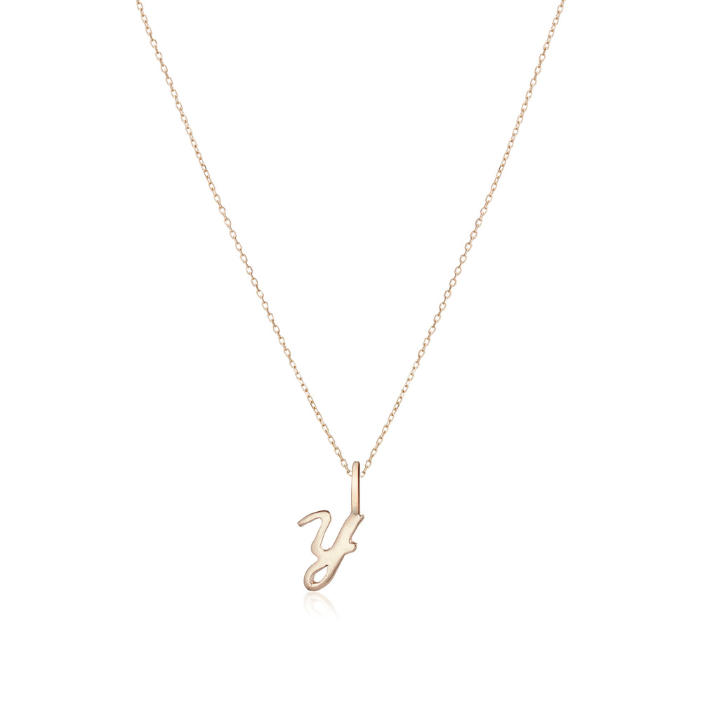 LETTERS, Y Pendant, Gold