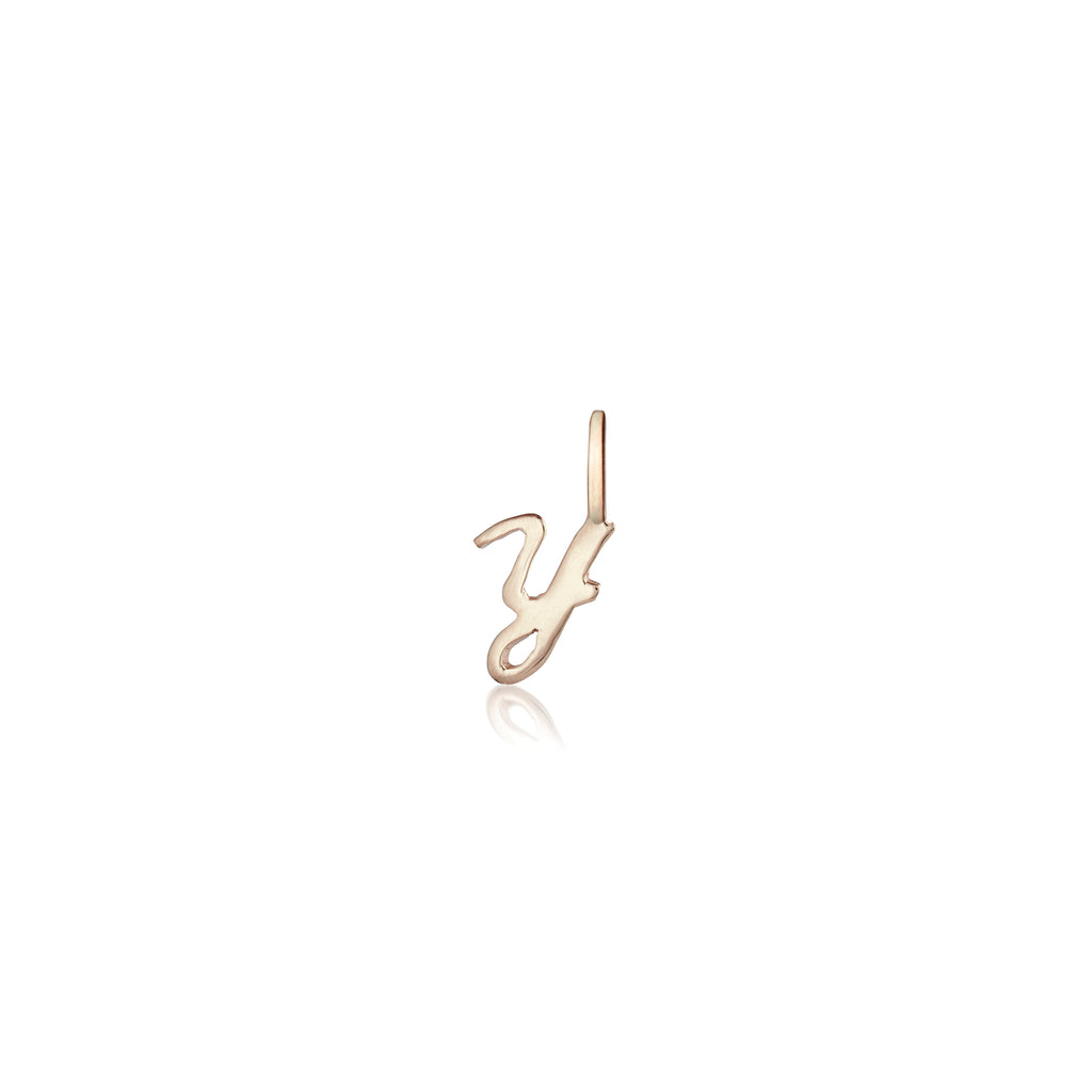 LETTERS, Y Pendant, Gold