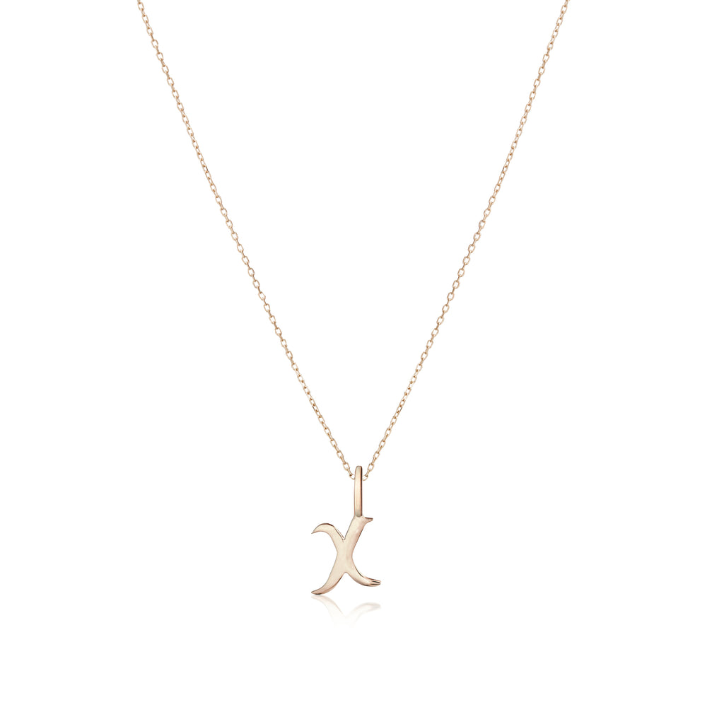LETTERS, X Pendant, Gold