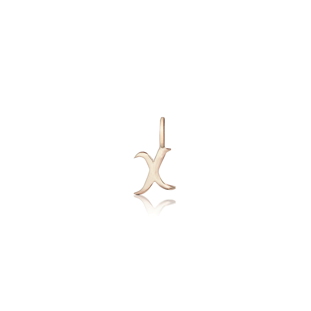 LETTERS, X Pendant, Gold