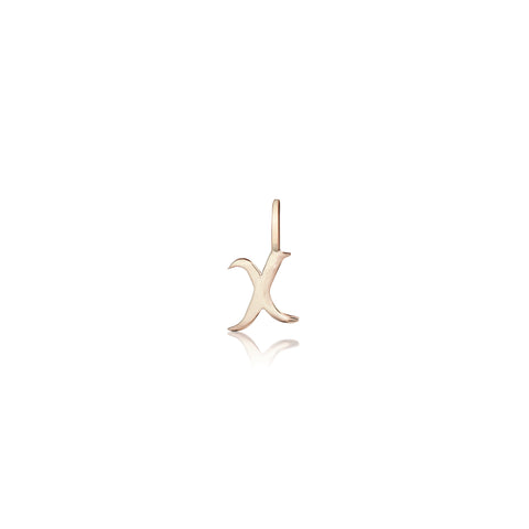 LETTERS, X Pendant, Gold