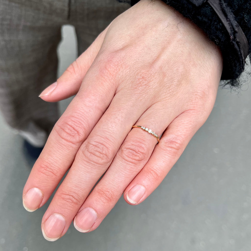 VIENNA, Mozart 7-ring, Gold/Diamond