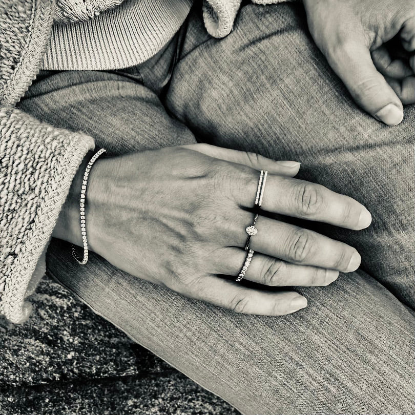 ROME, Arena Oval 0,30 tcw, Gold/White