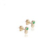 SEATTLE, Tech Duo Studs, Gold/Emerald