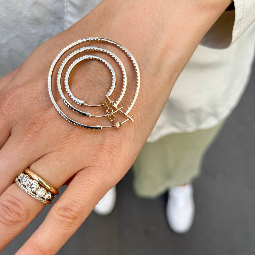 BALANCED, Hoops 40mm Inside-Out 1,30ct, Gold/White