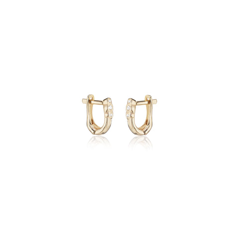 VIENNA, Liszt Micro Huggies 7mm, Gold/Diamond
