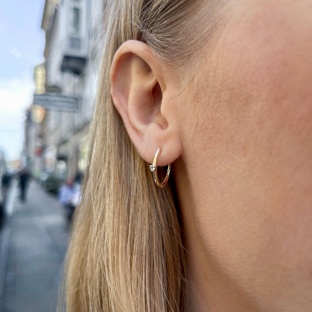 OLYMPIA, Artemis huggies 16mm, Gold/White