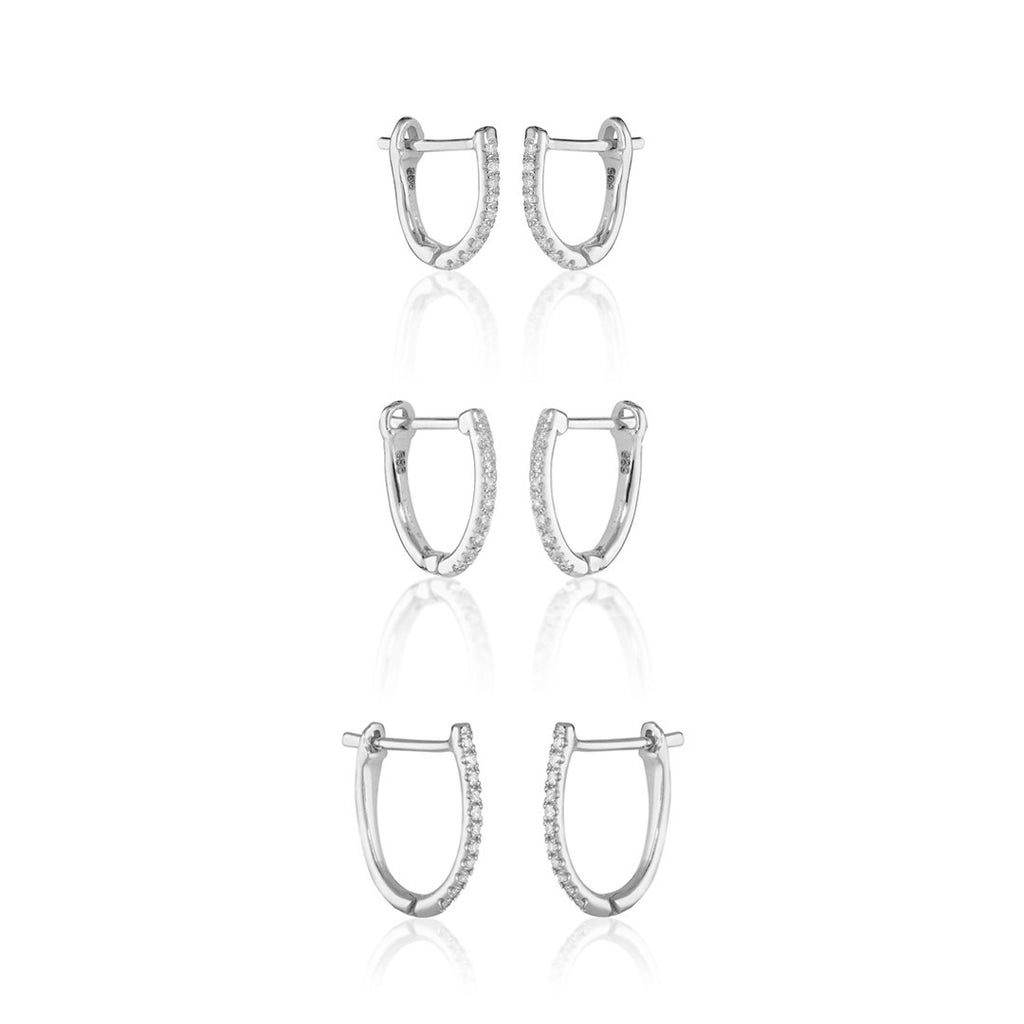 ALIGNED, Huggies 12/9mm 0,07ct, White/White