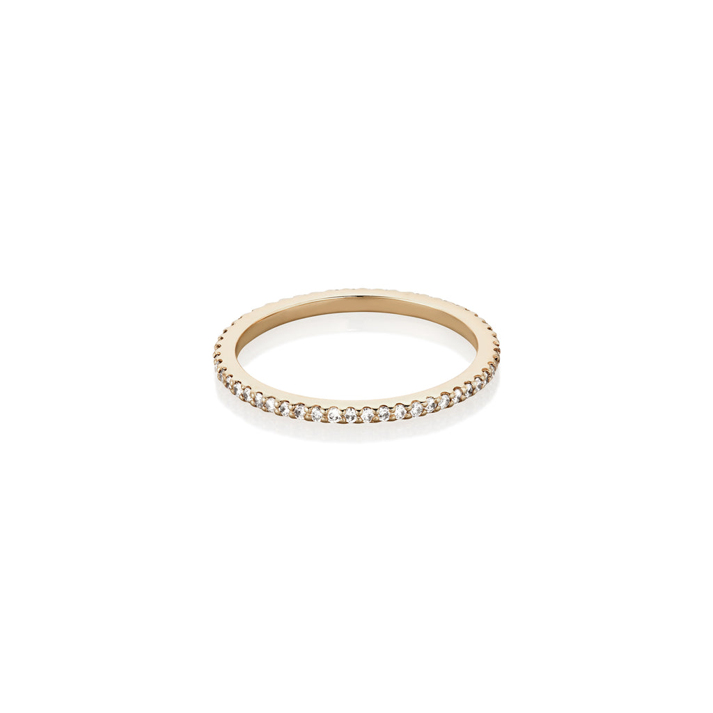 Aligned, 1/1-Line Eternity Small 0,32 ct, Gold/White