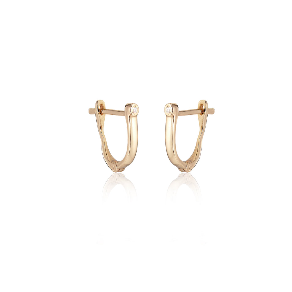 DUBLIN, Huggies 11mm, Gold/Diamond