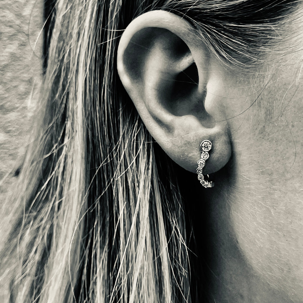 VENICE, di Rialto Large Huggies, Gold/White