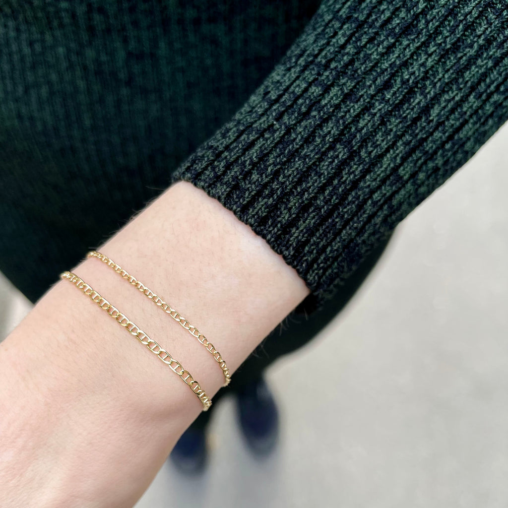 BASIC, Large Ancla Bracelet, Gold 18k